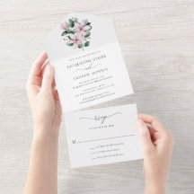 Boda floral elegante de magnolia rosa