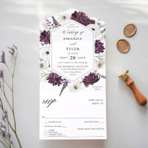 Boda floral morado y blanco