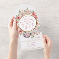 Boda Floral Pastel de Isla Tropical Todo En Uno I