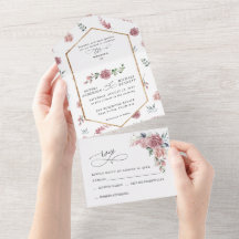 Boda floral rosa polvoriento