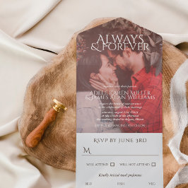 Invitación Todo En Uno Boda fotográfico de siempre y para siempre Persona