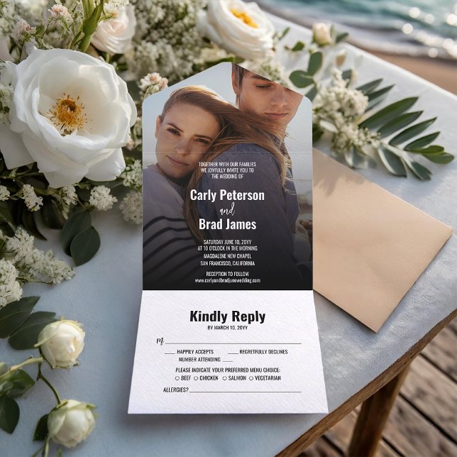 Invitación Todo En Uno Boda fotográfico de vacaciones de verano (Subido por el creador)