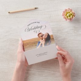 Invitación Todo En Uno Boda fotográfico Minimalista simple