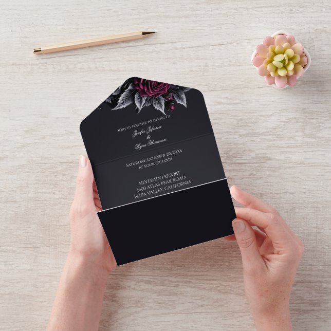 Invitación Todo En Uno Boda gótico de Halloween (Video)