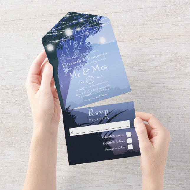 Invitación Todo En Uno Boda Mason Jars (desgarro)