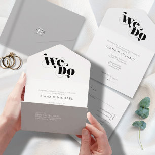 Invitación Todo En Uno Boda moderno decorativo ID887