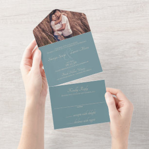 Invitación Todo En Uno Boda nativo americano