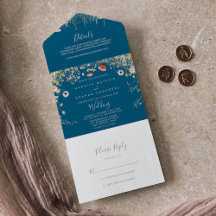Boda Navy Boho Wildflower