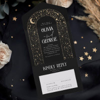 Boda negro de arco celestial de Night Sky Stars