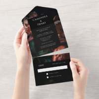 Boda negro de Black Gothic Florals