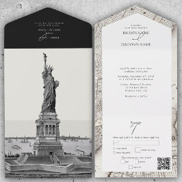 Invitación Todo En Uno Boda NYC de destino de Nueva York