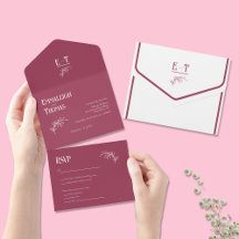 Boda Simple Moderna de Hielo de Frambuesa Rojo