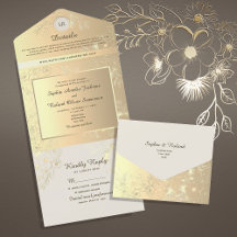 Boda Vintage Floral Gold