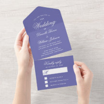 Boda Violeta Caligrafía Elegante RSVP