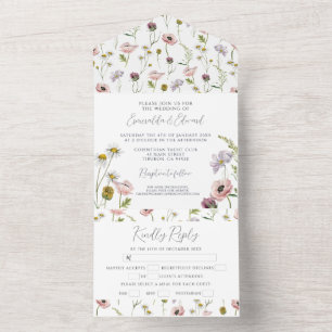 Invitación Todo En Uno Boho Botanical Garden Wedding