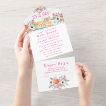 Bonitas flores gitanas rosadas es un Baby Shower C