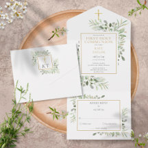 Botanical Greenery First Holy Communion