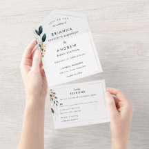 Botánico azul elegante