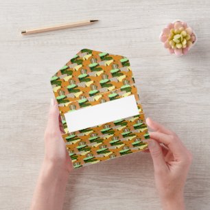 Invitación Todo En Uno Calabaza de otoño patrón de cosecha