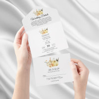 Calabaza y Flores Acuarela de Otoño de Moda