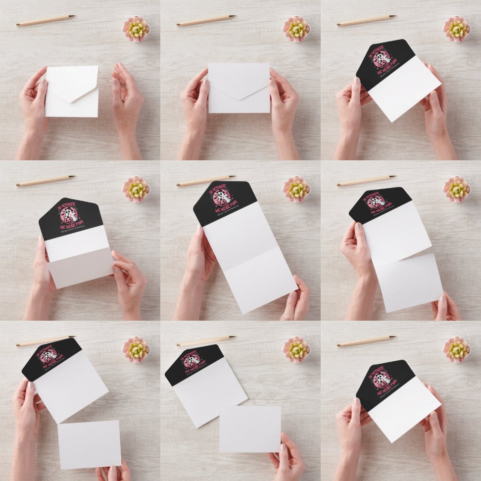 Invitación Todo En Uno Camisetas De Cáncer De Mama Halloween En Octubre