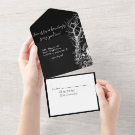 Invitación Todo En Uno Cementerio Nevermore