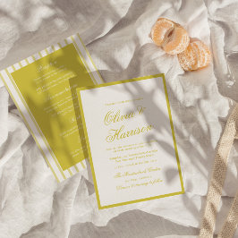 Invitación Todo en Uno Citrus Amarillo Old Money