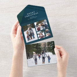 Invitación Todo En Uno Clásicos Navidades de vacaciones 6 trípicos de fot