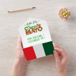 Invitación Todo En Uno Cliente Feliz CINCO DE MAYO Fiesta de la Partido B