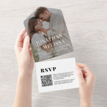 Código QR | Boda fotográfico simple sobre la super