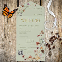 Código QR para la flor silvestre verde sabana mode