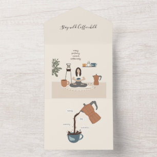 Invitación Todo En Uno Coffee Lover Card