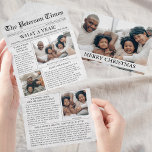 Invitación Todo En Uno Collage de fotos de Navidades únicos de periódico<br><div class="desc">Presentamos nuestro "¡Qué año!" Tarjeta de periódico personalizada para Navidades - Un año único en reseña! Comparte el notable viaje de tu familia a lo largo del año de una manera notable con nuestro "¡Qué año!" Tarjeta de periódico para Navidades personalizados. Esta carta es más que sólo un saludo; es...</div>