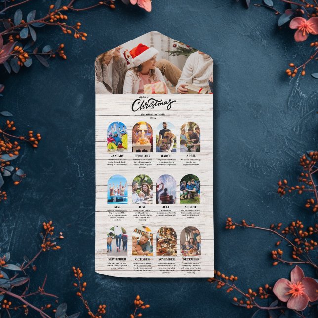 Invitación Todo En Uno Collage de varias fotos de revisión del año en mad (Subido por el creador)