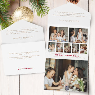 Invitación Todo En Uno Collage moderno de Navidades multifotográficos
