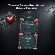 Corazón Gótico Victoriano Carmesí