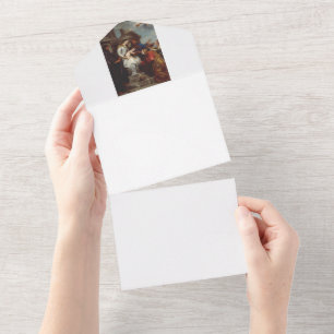 Invitación Todo En Uno Coronación de San Rosalia por Anthony van Dyck