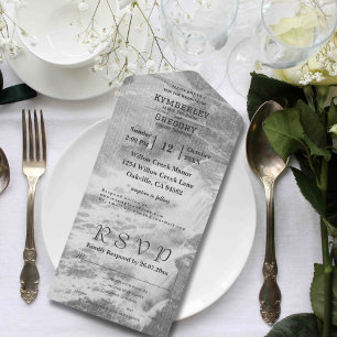 Invitación Todo En Uno Correo electrónico de estilo vintage Cataratas del