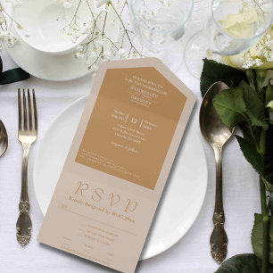 Invitación Todo En Uno Correo electrónico Minimalista simple de Champagne
