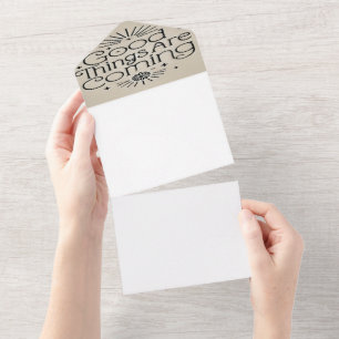 Invitación Todo En Uno Cosas Buenas Vienen