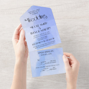 Invitación Todo En Uno Crea tu propia textura de acuarela personalizada (