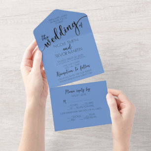 Invitación Todo En Uno Crea tu propio azul personalizado