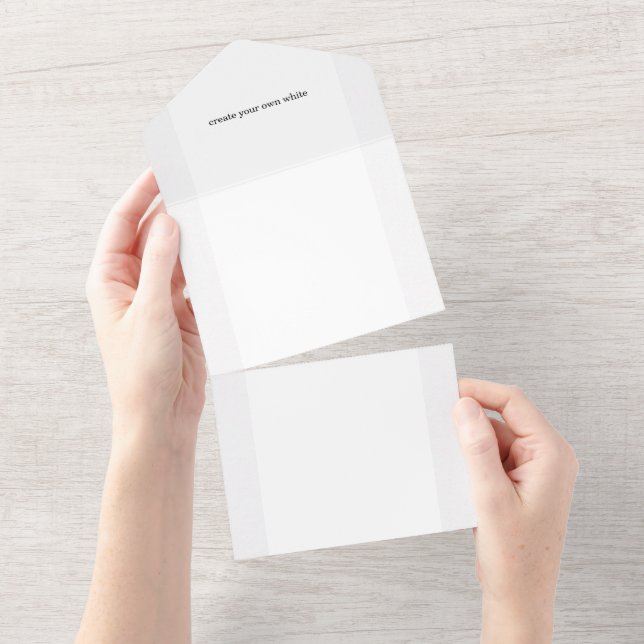 Invitación Todo En Uno crea tu propio blanco  (desgarro)