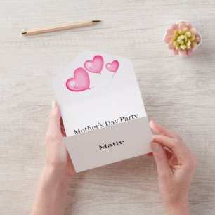 Invitación Todo En Uno Crea tu propio Fiesta del Día de la Madre RSVP Bla