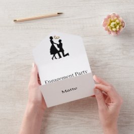 Invitación Todo En Uno Crear su propio grupo de compromiso II RSVP Blanco