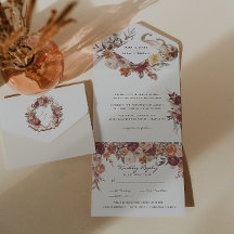Cresta de Boda Otoño en Flor