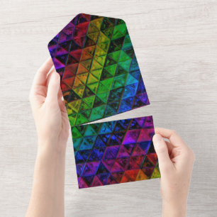 Invitación Todo En Uno Cristal de orgullo