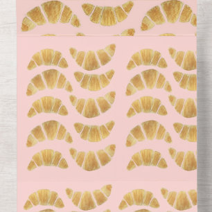 Invitación Todo En Uno Croissant Rosa Acuarela 