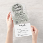 Invitación Todo En Uno CUALQUIER PAPEL DE Cumpleaños Código QR RSVP y Sup<br><div class="desc">Invitar a la familia y amigos a una elegante celebración de cumpleaños con las únicas invitaciones al código QR con fotos personalizados. Toda la redacción de esta plantilla es sencilla de personalizar para cualquier año de cumpleaños. Puede incluir todos los detalles importantes, como la fecha de fiesta, la ubicación y...</div>