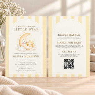 Invitación Todo en Uno Cumple Cumple Estrellita Shower de Beb
